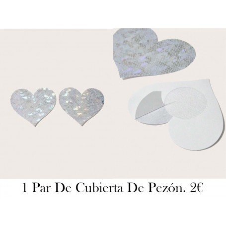 1 Par De Cubierta De Pezón Con Forma De Corazón