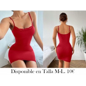 Vestido ajustado de mujer de unicolor