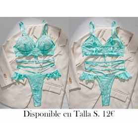 Conjunto de ropa interior sexy de encaje floral