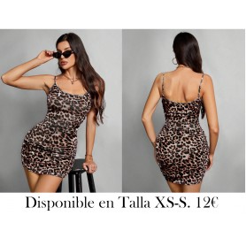 Vestido ajustado plisado con estampado de leopardo tipo camiseta casual Y2K