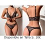 Conjunto de lencería sexy de estampado de leopardo para mujer, sujetador de soporte