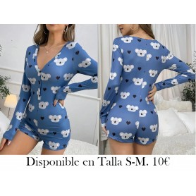 Ropa de dormir de manga larga con estampado