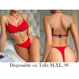 1 conjunto de lencería sexy de rayas