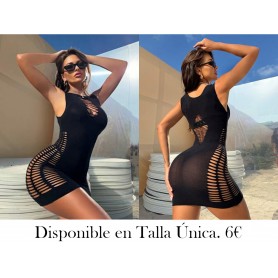 1 pieza Vestido de malla sexy para mujer