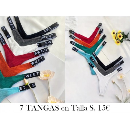 Conjunto de 7 Tangas Elegantes