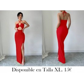 Vestido corte ajustado con cuello halter