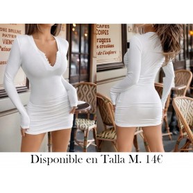 Vestido casual mini de manga larga