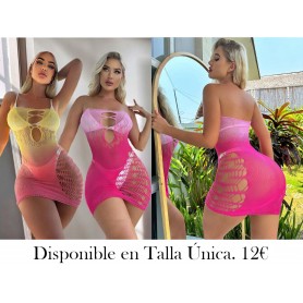 Set de 2 piezas Vestido bandeau sexy mallas colores