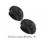 2pcs Gorros de Ducha de Color Sólido Clásicos 2 gorros negros