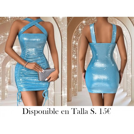 Glamour Chic, Elegante Vestido AZUL