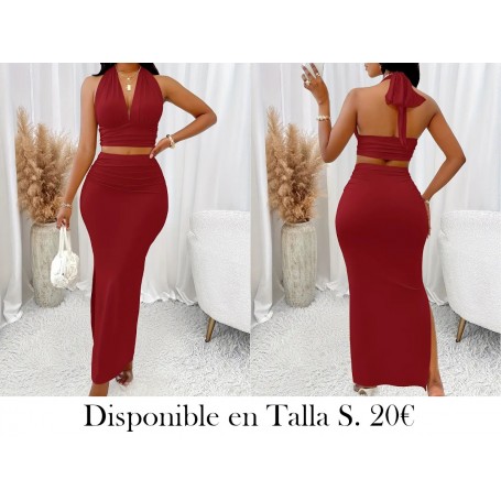 Conjunto elegante de dos piezas VINO