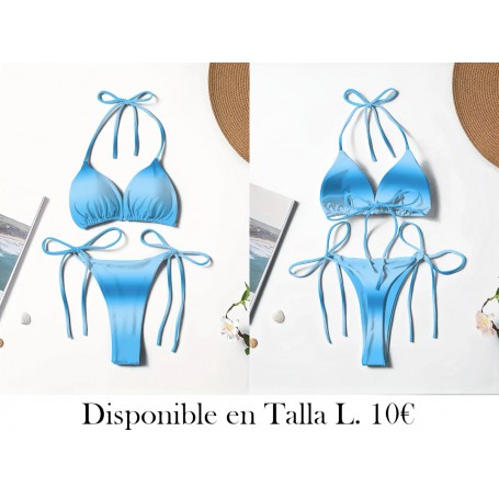 Conjunto de Bikini con Lazo LENCERIA AZUL