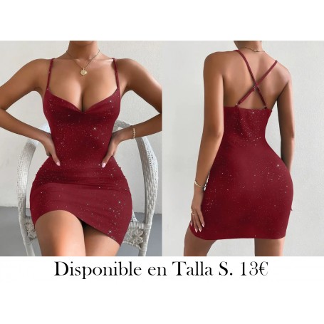 Vestido con Tirantes para Mujer vino