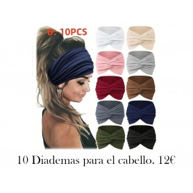 10pcs Diademas Anchas Boho Chic balacas