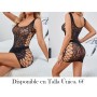 Vestido de Red Sexy MALLA NEGRA