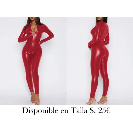 Body Rojo Elegante con Cremallera