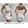 Elegante conjunto de falda de dos piezas CONJUNTO BLANCO