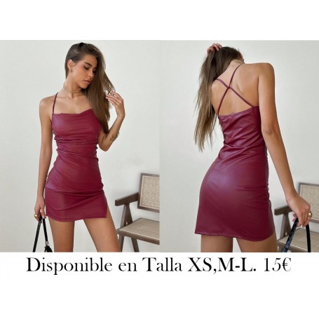 Minivestido ajustado de mujer VESTIDO VINO