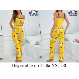 1set Conjunto de Pijama Hello Kitty para Mujer