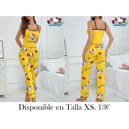 1set Conjunto de Pijama Hello Kitty para Mujer