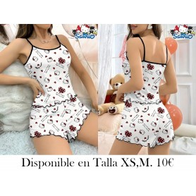 Conjunto de Pijama para Mujer de Sanrio Hello Kitty blanca