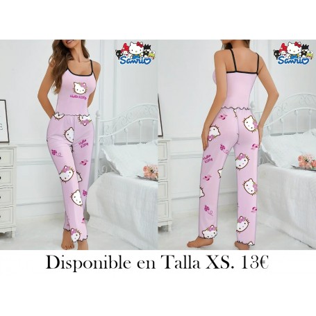 Pijama  Hello Kitty con Pantalones Largos y Tirantes