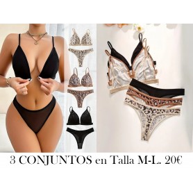 Conjunto de Lencería de Mujer 3 CONJUNTOS