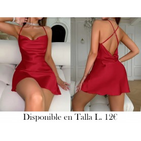 Camisón Sexy con Tirantes Finos LENCERIA ROJA