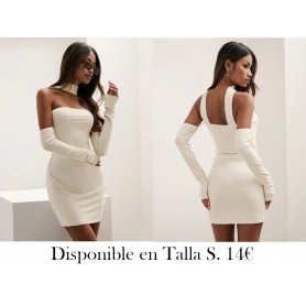 Vestido mini elegante de verano BLANCO