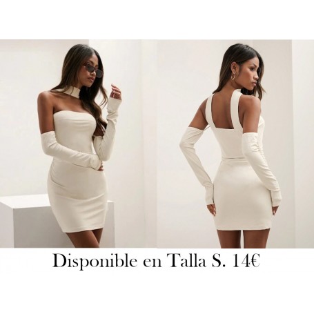 Vestido mini elegante de verano BLANCO