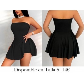 Vestido tubo mini sin espalda vestido negro