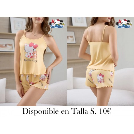 Conjunto de Pijama para Mujer con Estampado pijama amarilla