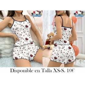 Conjunto de Pijama para Mujer de Sanrio Hello Kitty blanca