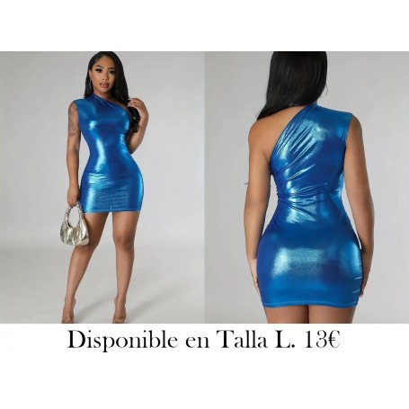 Vestido Liso De Un Hombro