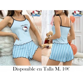 Conjunto de pijama de manga corta PIJAMA HELLO KITTY AZUL