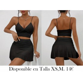 Conjunto De Dos Piezas Sólido CONJUNTO NEGRO