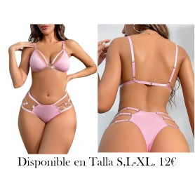 Set de Lencería Sexy y Ajustada LENCERIA ROSA