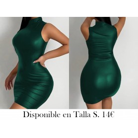 Vestido Midi Ajustado Elegante VESTIDO VERDE