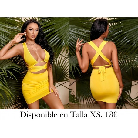 Vestido Ajustado Amarillo Sexy VESTIDO AMARILLO