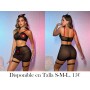 Fantasy Costume Conjunto de disfraz sexy de enfermera para mujeres (top de sujetador, minifalda, tocado) traje