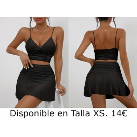 Conjunto De Dos Piezas Sólido CONJUNTO NEGRO