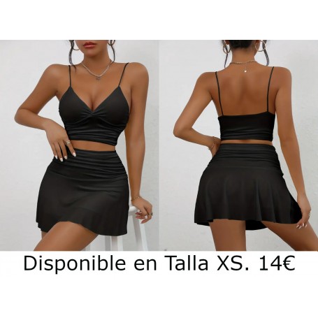 Conjunto De Dos Piezas Sólido CONJUNTO NEGRO
