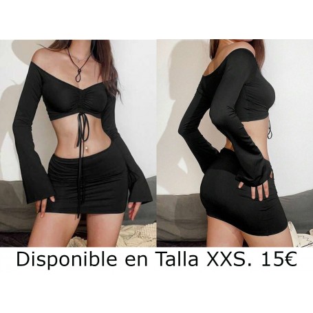 Conjunto de 2 piezas para mujer CONJUNTO NEGRO