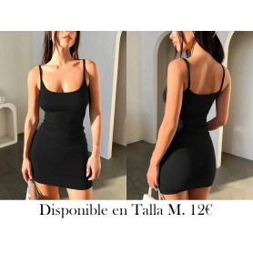 Vestido Ajustado Elegante Sin Espalda VESTIDO NEGRO