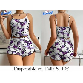 Pijamas de mujer Sanrio Hello Kitty MORADA