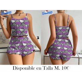 Pijamas de mujer Sanrio Hello Kitty MORADA