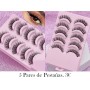 NUEVO 5 pares de pestañas postizas naturales