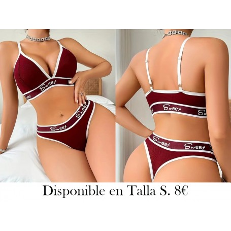 Conjunto de lencería estilo vintage LENCERIA VINO