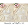 Set de lencería con encaje floral arnés