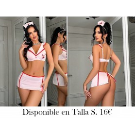 Fantasy Costume Set de 4 piezas de lencería disfraz traje enfermera